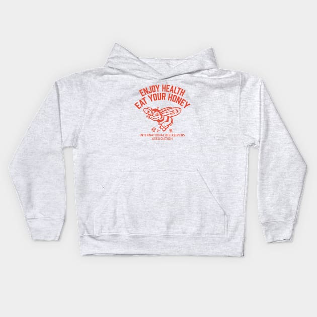 ENJOY HEALTH EAT YOUR HONEY Kids Hoodie by BUNNY ROBBER GRPC